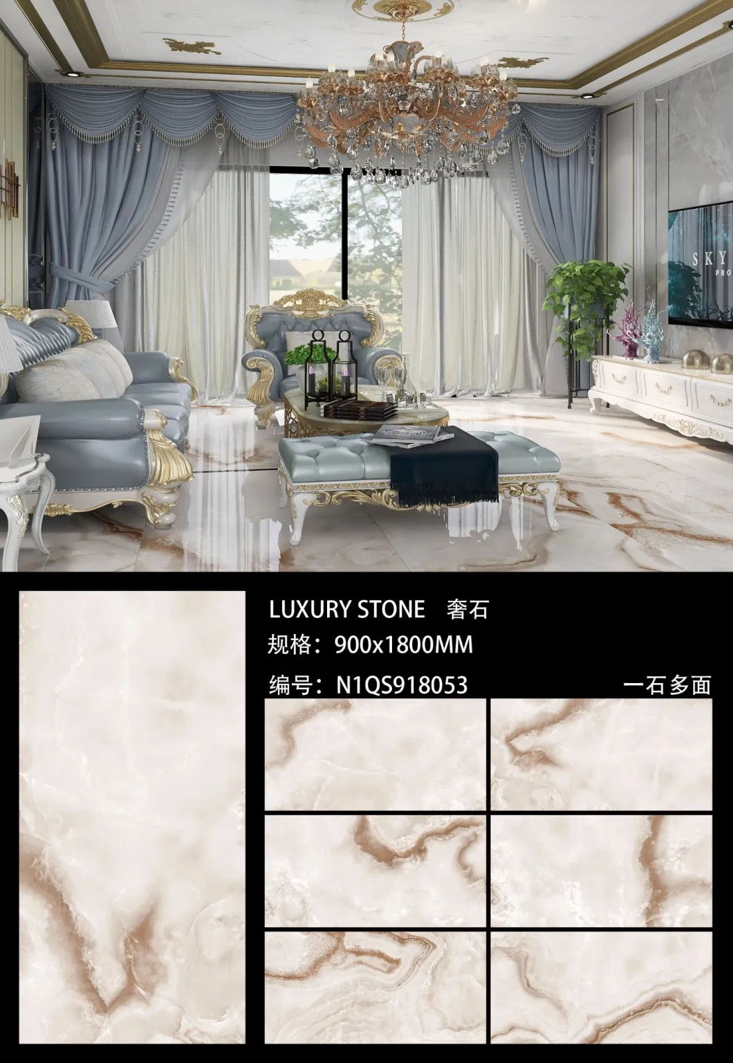 Building Materials Sintered Stone Marble Porcelain Slab Water Permeable Brick Floor Ceramic Tiles Glossy Glazed Polished Porcelain Marble Slate