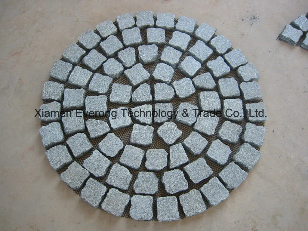 Natural Meshed Granite/Basalt/Slate/Bluestone Fan Shape Paving Stone for Garden/Driveway